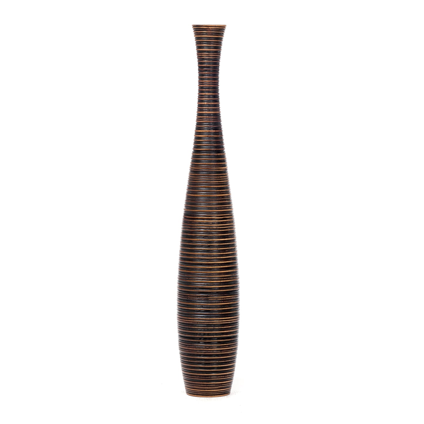 Große Bodenvase aus Mangoholz - Handgefertigtes Deko-Highlight aus Thailand