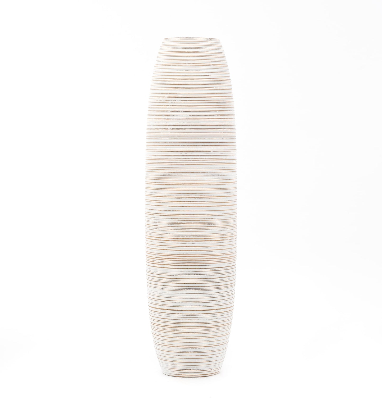 Große Bodenvase aus Mangoholz - Handgefertigtes Deko-Highlight aus Thailand