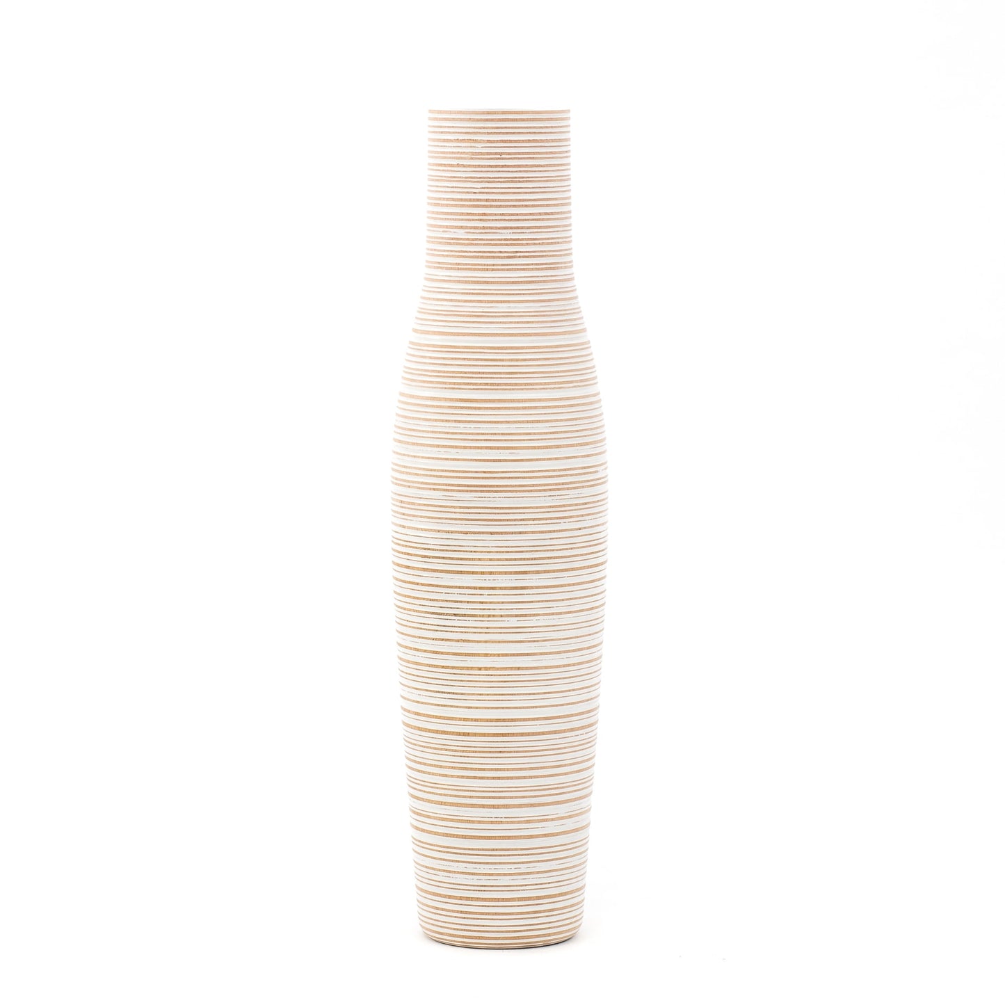 Große Bodenvase aus Mangoholz - Handgefertigtes Deko-Highlight aus Thailand
