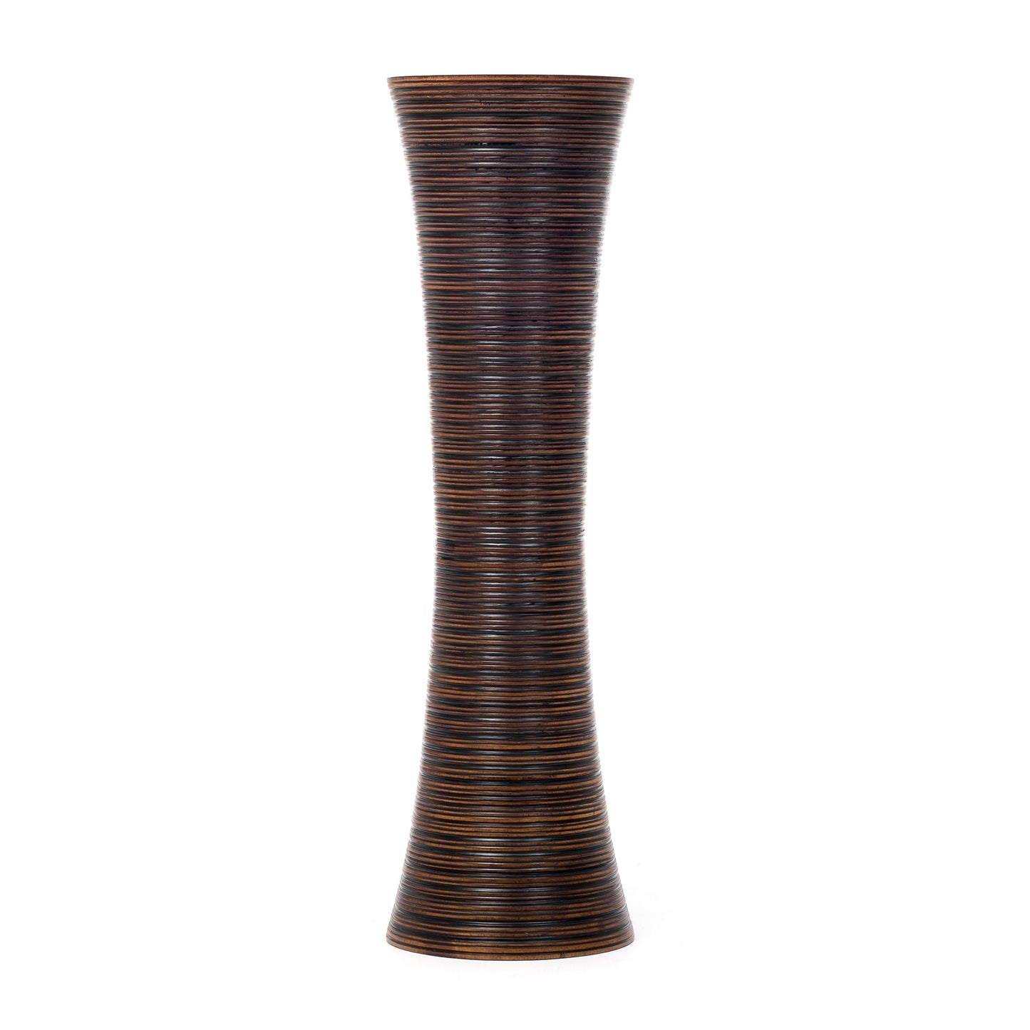 Large Mango Wood Floor Vase – Handcrafted Decorative Highlight from Thailand, 85 cm