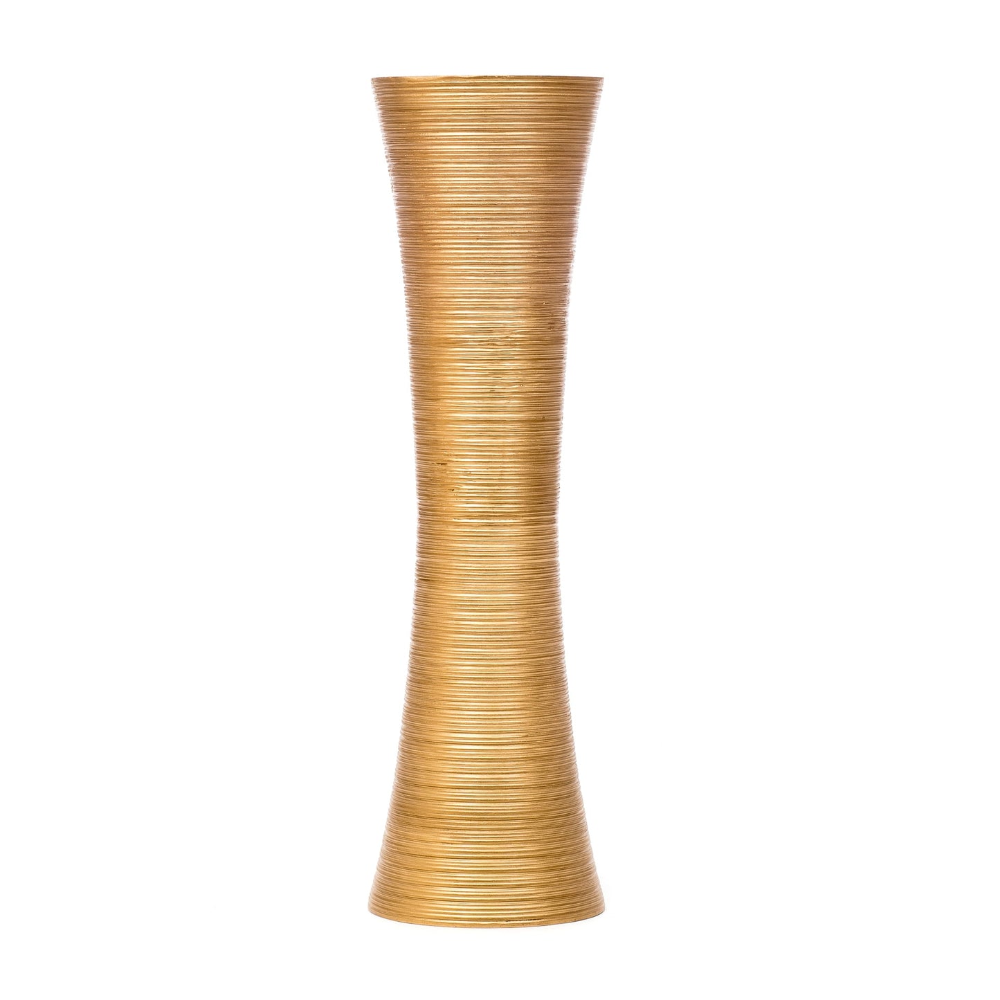 Large Mango Wood Floor Vase – Handcrafted Decorative Highlight from Thailand, 85 cm