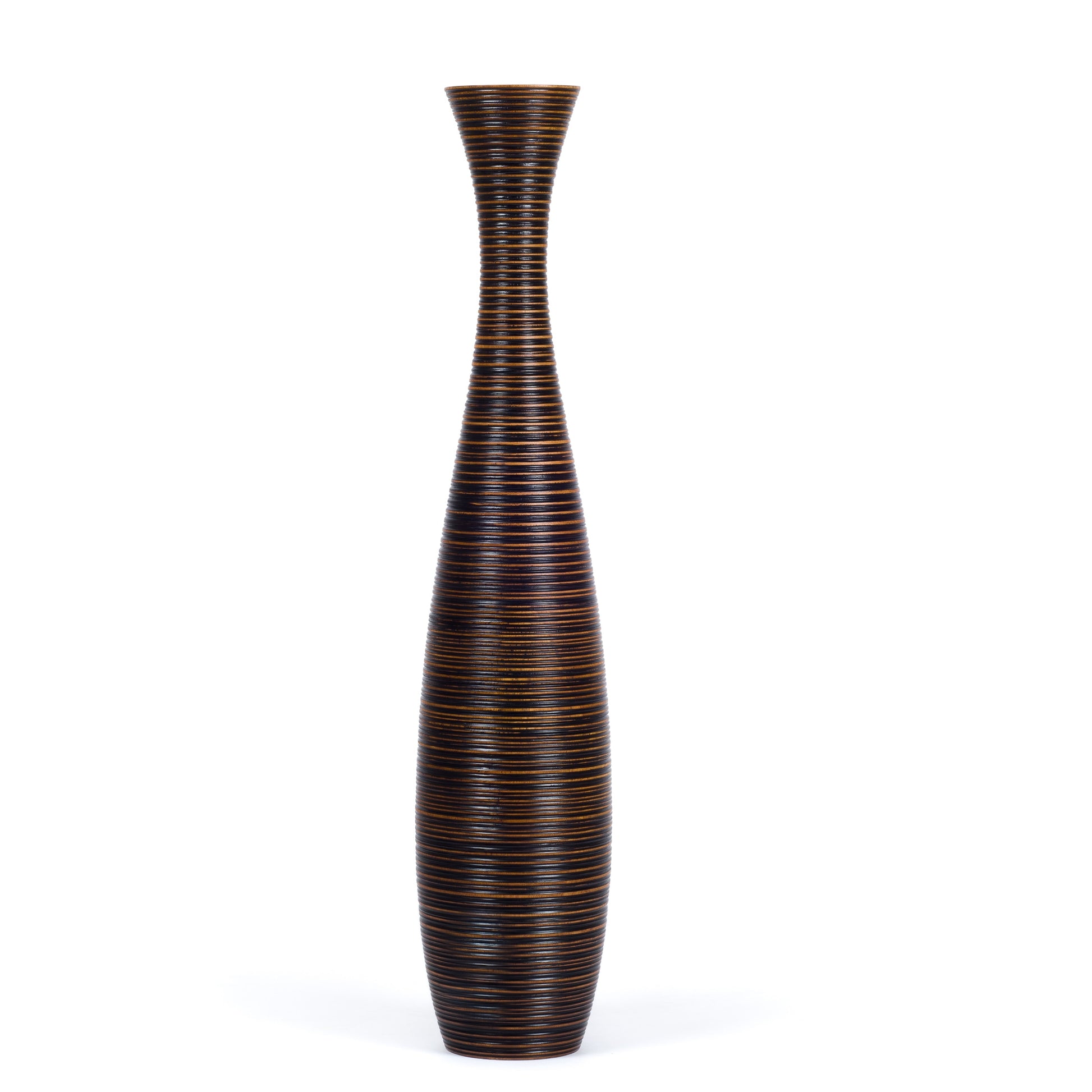 Large Mango Wood Floor Vase – Handcrafted Decorative Highlight from Thailand, 105 cm