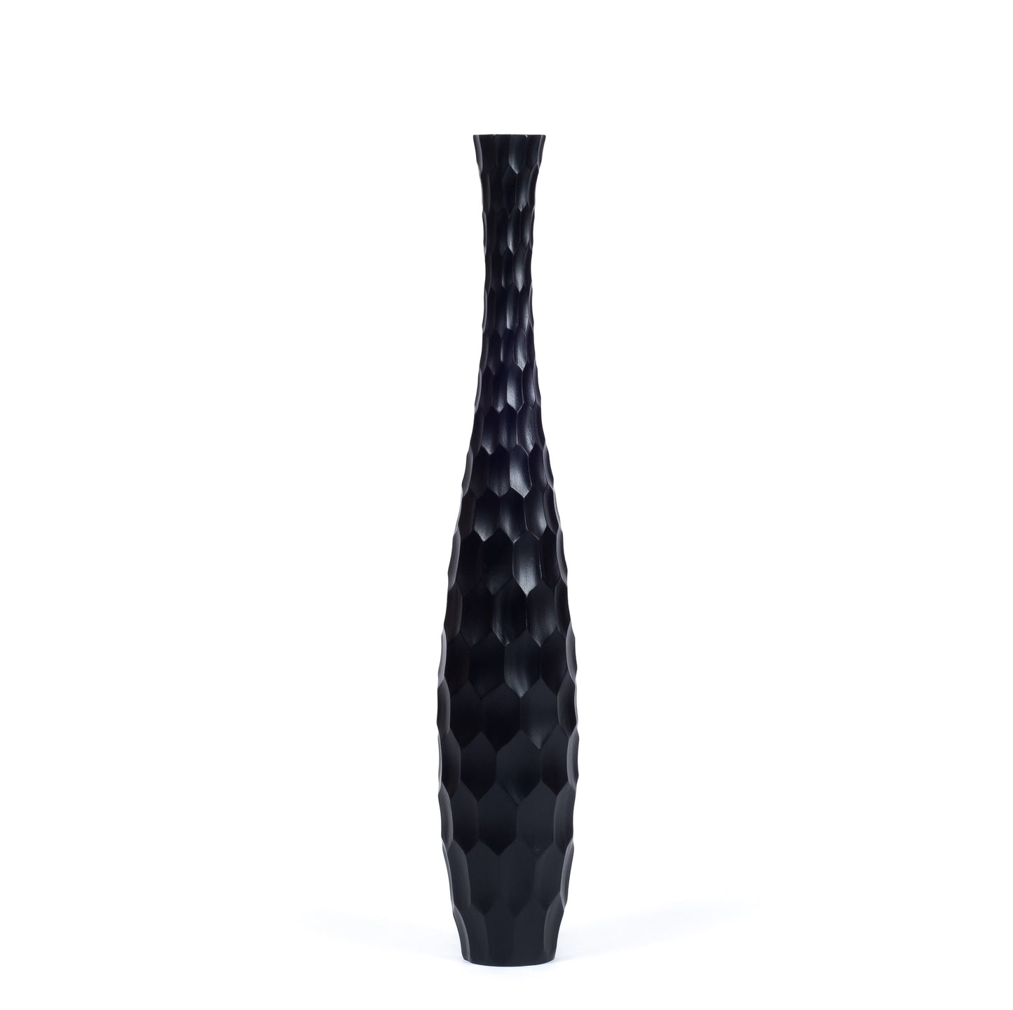 Große Bodenvase aus Mangoholz - Handgefertigtes Deko-Highlight aus Thailand