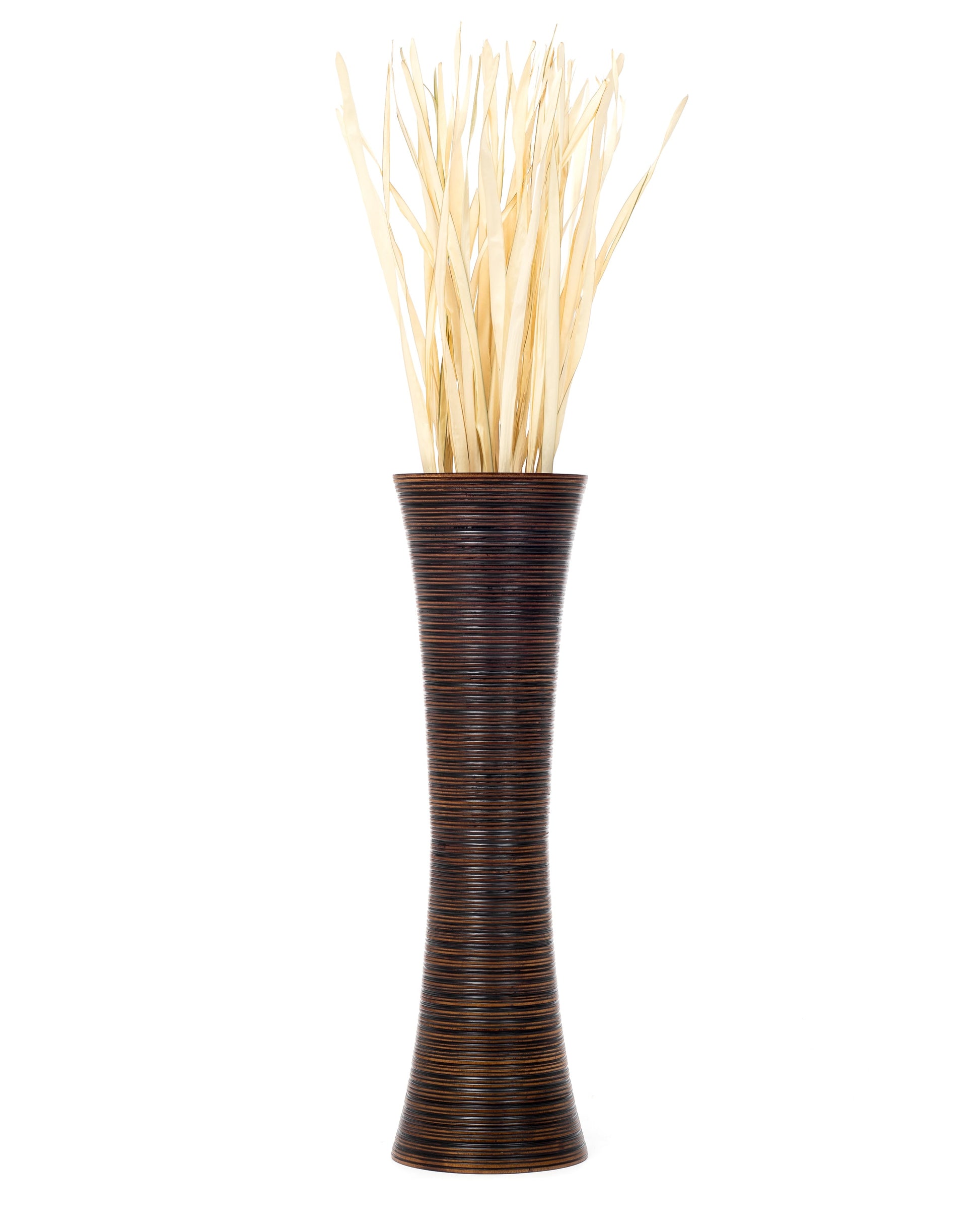 Large Mango Wood Floor Vase – Handcrafted Decorative Highlight from Thailand, 85 cm