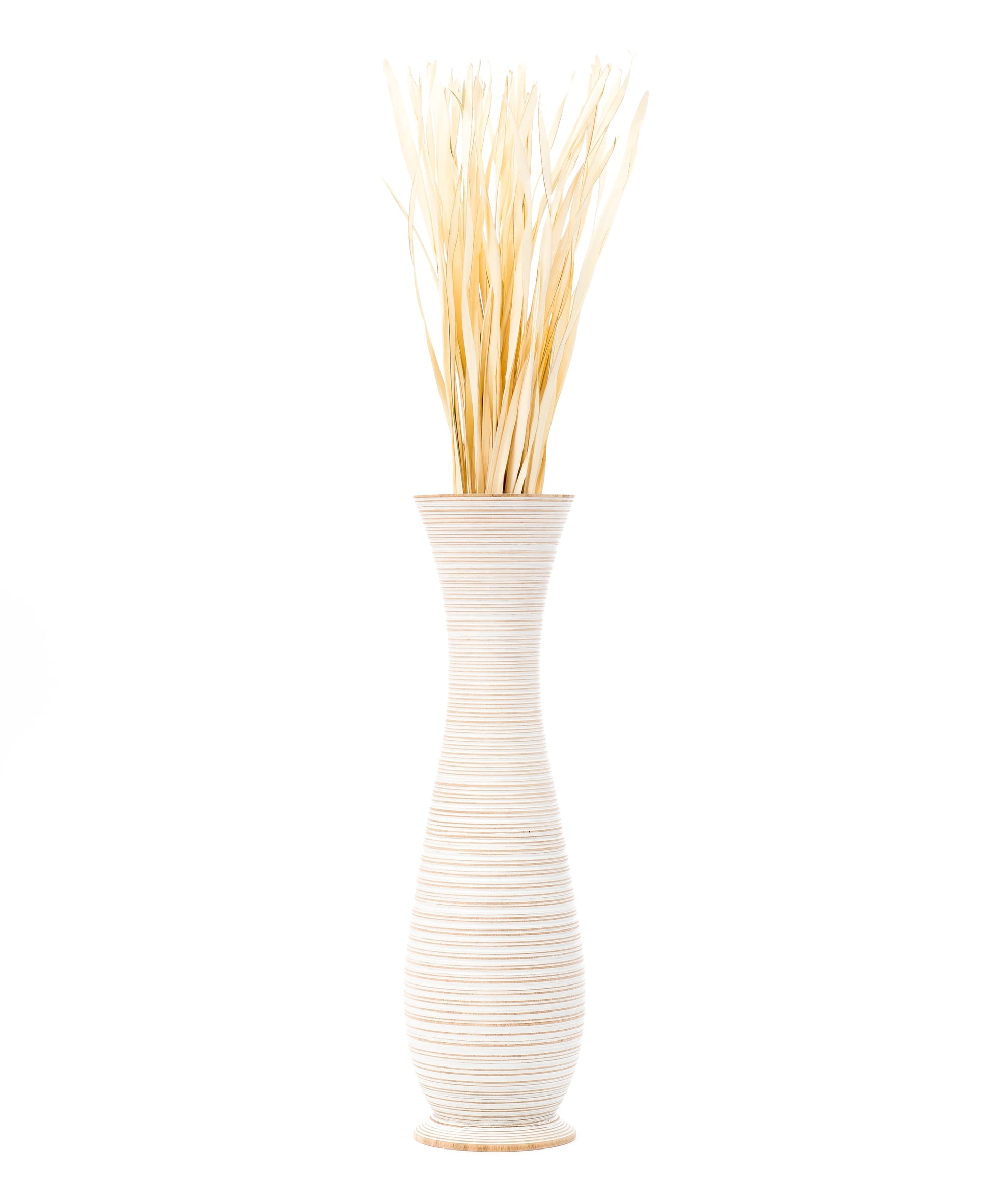 Large Mango Wood Floor Vase – Handcrafted Decorative Highlight from Thailand, 85 cm
