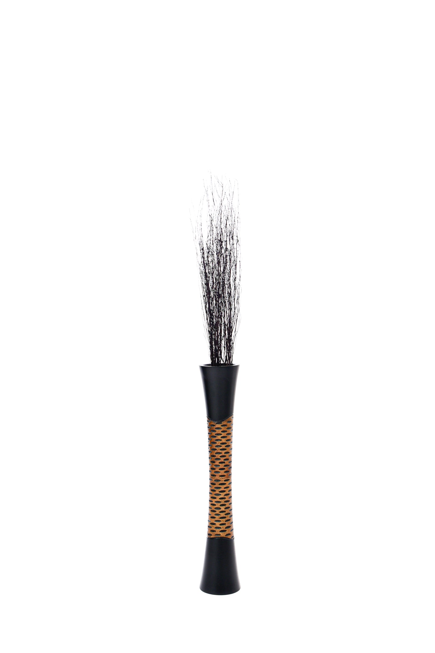 Large Mango Wood Floor Vase – Handcrafted Decorative Highlight from Thailand, 65 cm