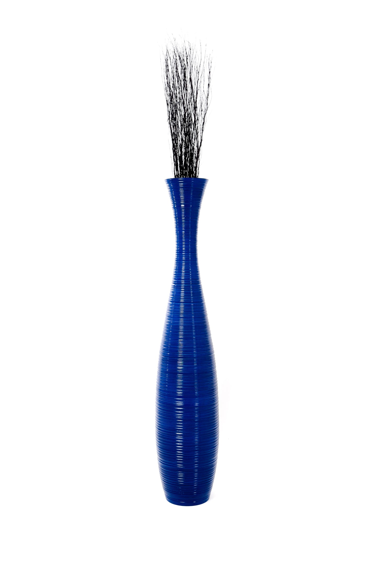 Large Mango Wood Floor Vase – Handcrafted Decorative Highlight from Thailand, 105 cm