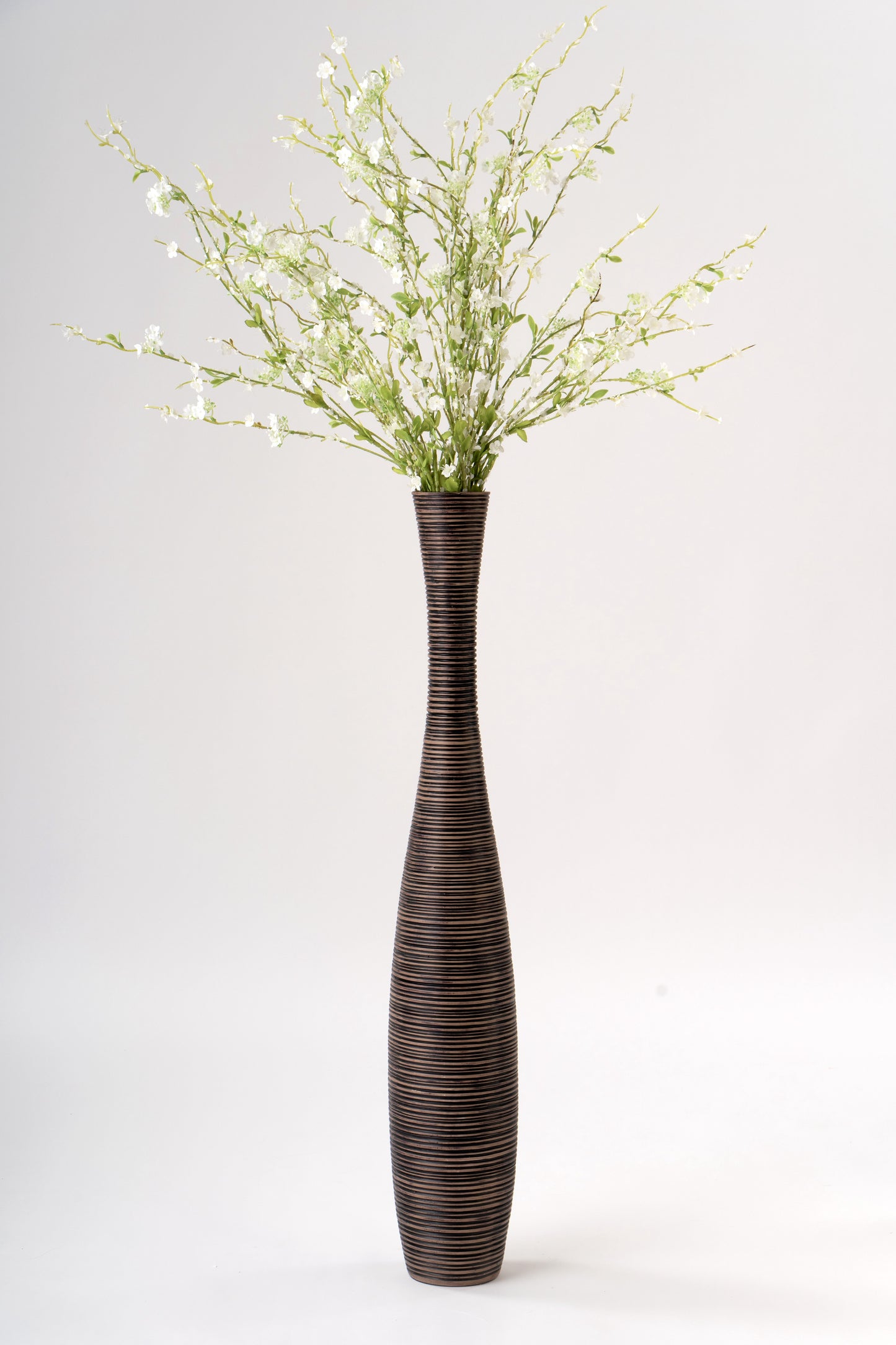 Large Resin Floor Vase – Stylish Waterproof Vase for Fresh & Dried Flowers, brown, 85 cm
