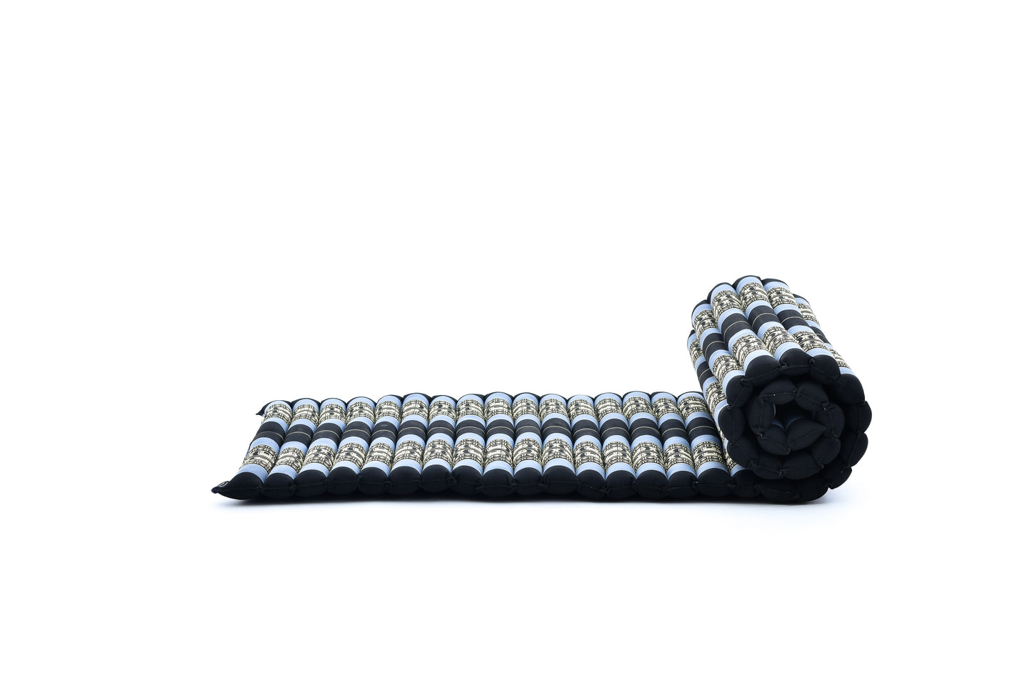 Kapok Roll-Up Mattress – Foldable Sleeping & Relax Mat with Cotton Cover for Home & Outdoor Use, Sf15 - Blue, M: 190x70 cm