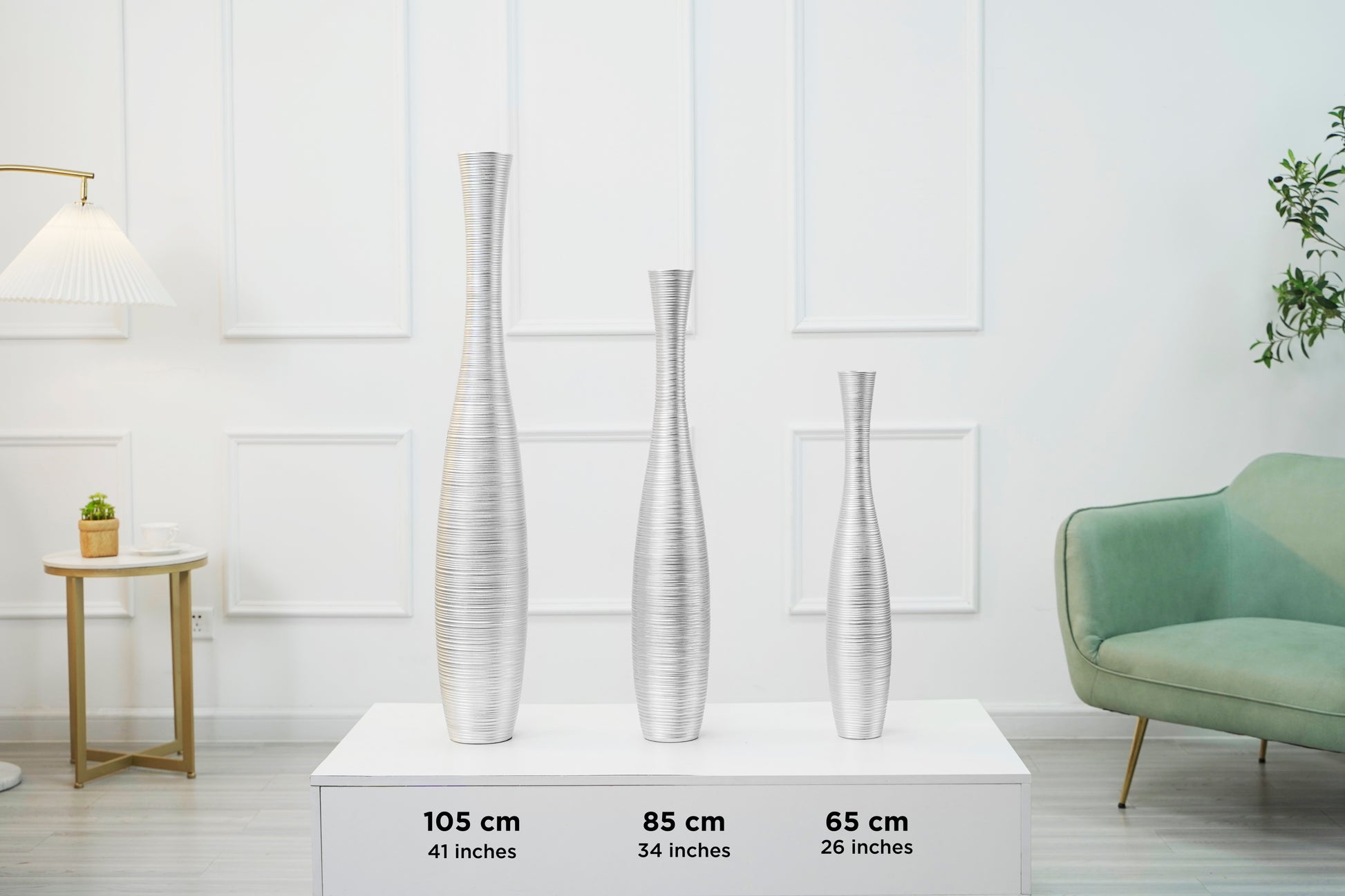 Large Resin Floor Vase – Stylish Waterproof Vase for Fresh & Dried Flowers, 85 cm