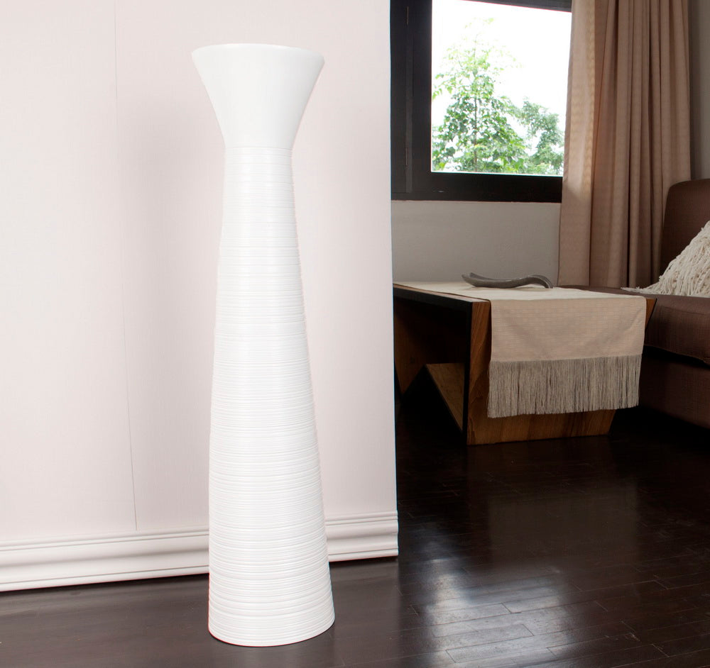 Large Mango Wood Floor Vase – Handcrafted Decorative Highlight from Thailand, 85 cm