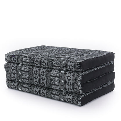Kapok Folding Mattress – Thick Cotton Padded Guest Bed for Home, Sleeping & Mindfulness Corner, Cbt4 - Black, M: 200x70 cm