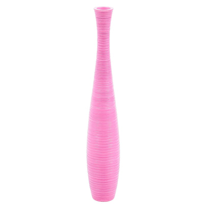 Large Mango Wood Floor Vase – Handcrafted Decorative Highlight from Thailand, 65 cm