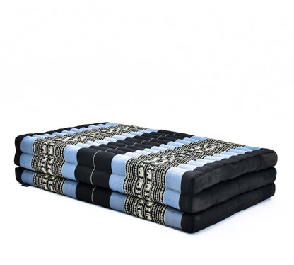 Kapok Folding Mattress – Thick Cotton Padded Guest Bed for Home, Sleeping & Mindfulness Corner, Sf15 - Blue, L: 200x100 cm