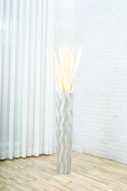 Large Mango Wood Floor Vase – Handcrafted Decorative Highlight from Thailand, 85 cm