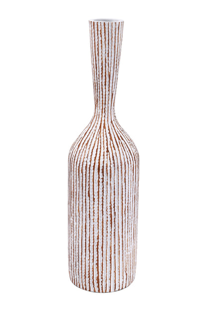 Large Resin Floor Vase – Stylish Waterproof Vase for Fresh & Dried Flowers, white wash, 65 cm