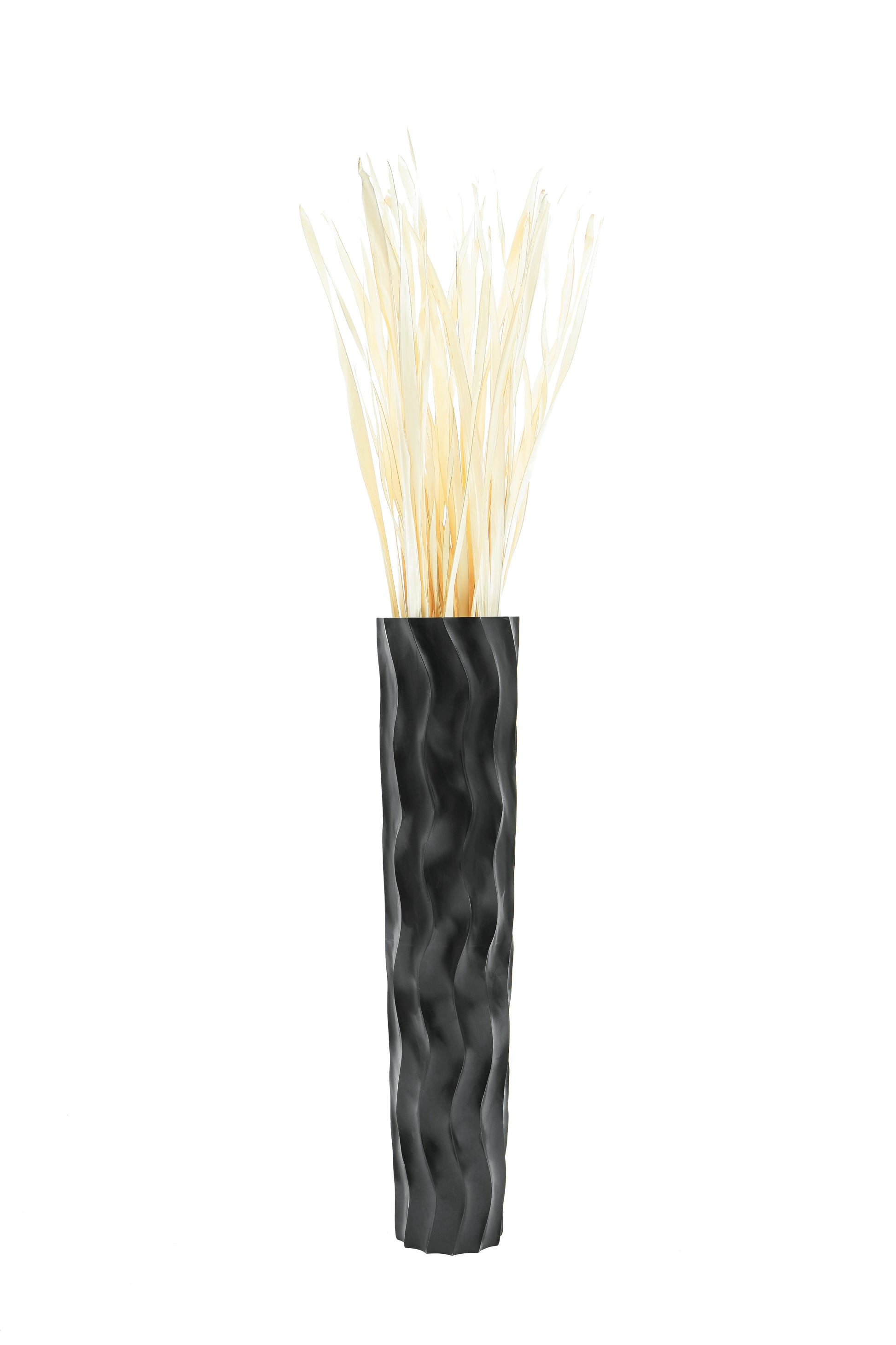 Large Mango Wood Floor Vase – Handcrafted Decorative Highlight from Thailand, 85 cm