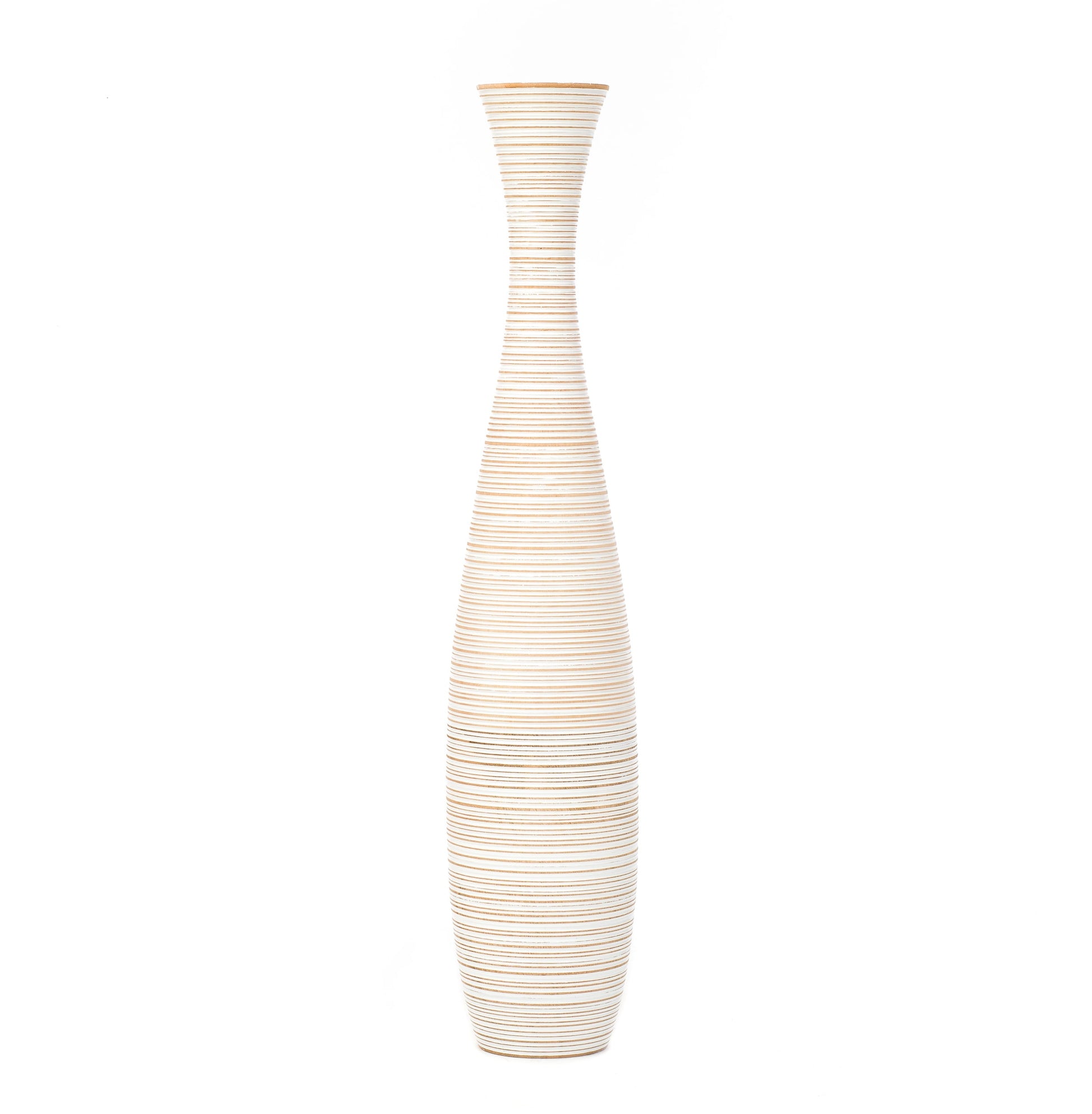 Large Mango Wood Floor Vase – Handcrafted Decorative Highlight from Thailand, 105 cm