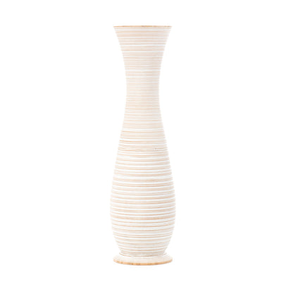 Large Mango Wood Floor Vase – Handcrafted Decorative Highlight from Thailand, 85 cm