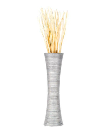 Large Mango Wood Floor Vase – Handcrafted Decorative Highlight from Thailand, 85 cm