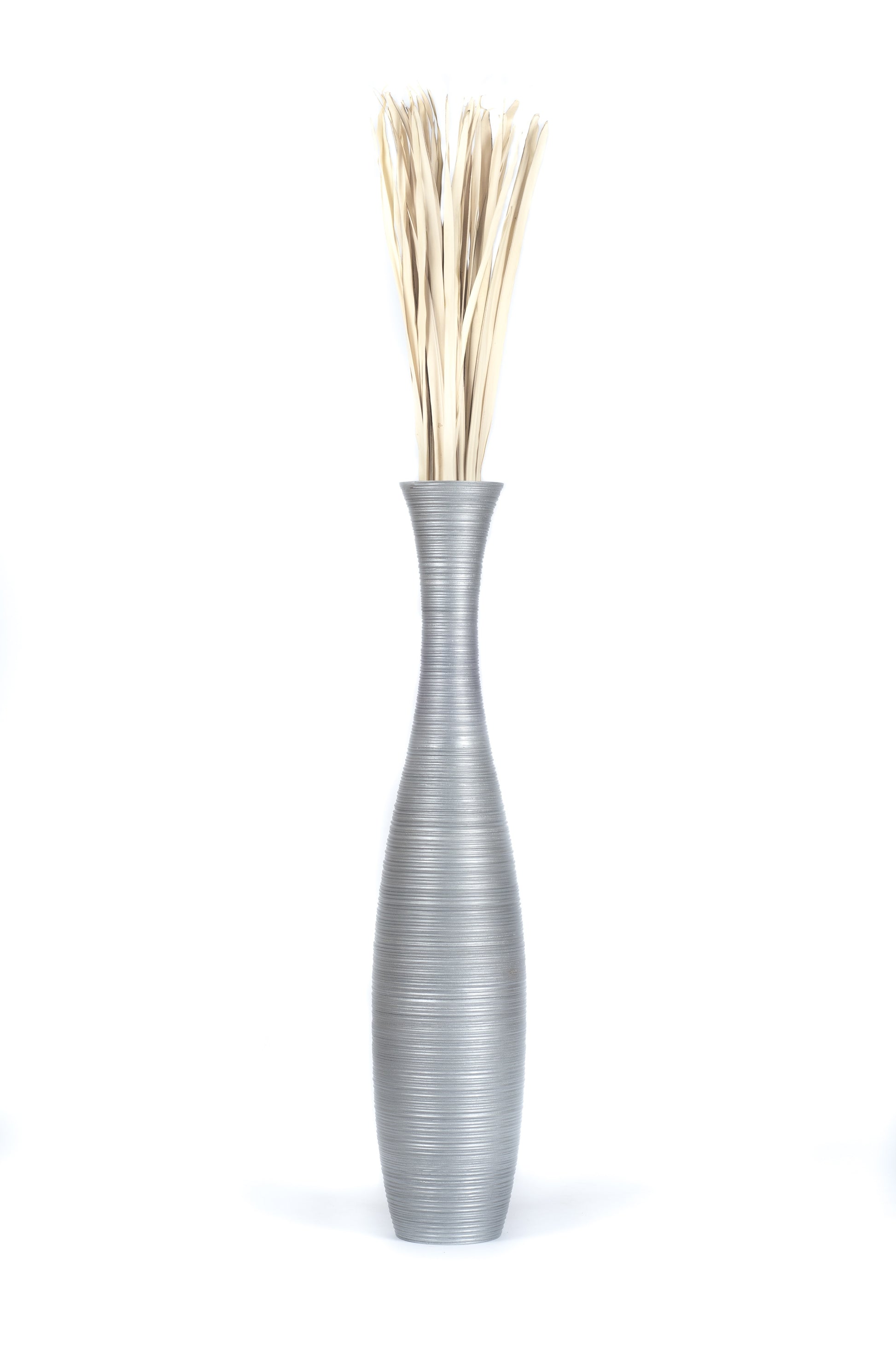 Large Mango Wood Floor Vase – Handcrafted Decorative Highlight from Thailand, 105 cm
