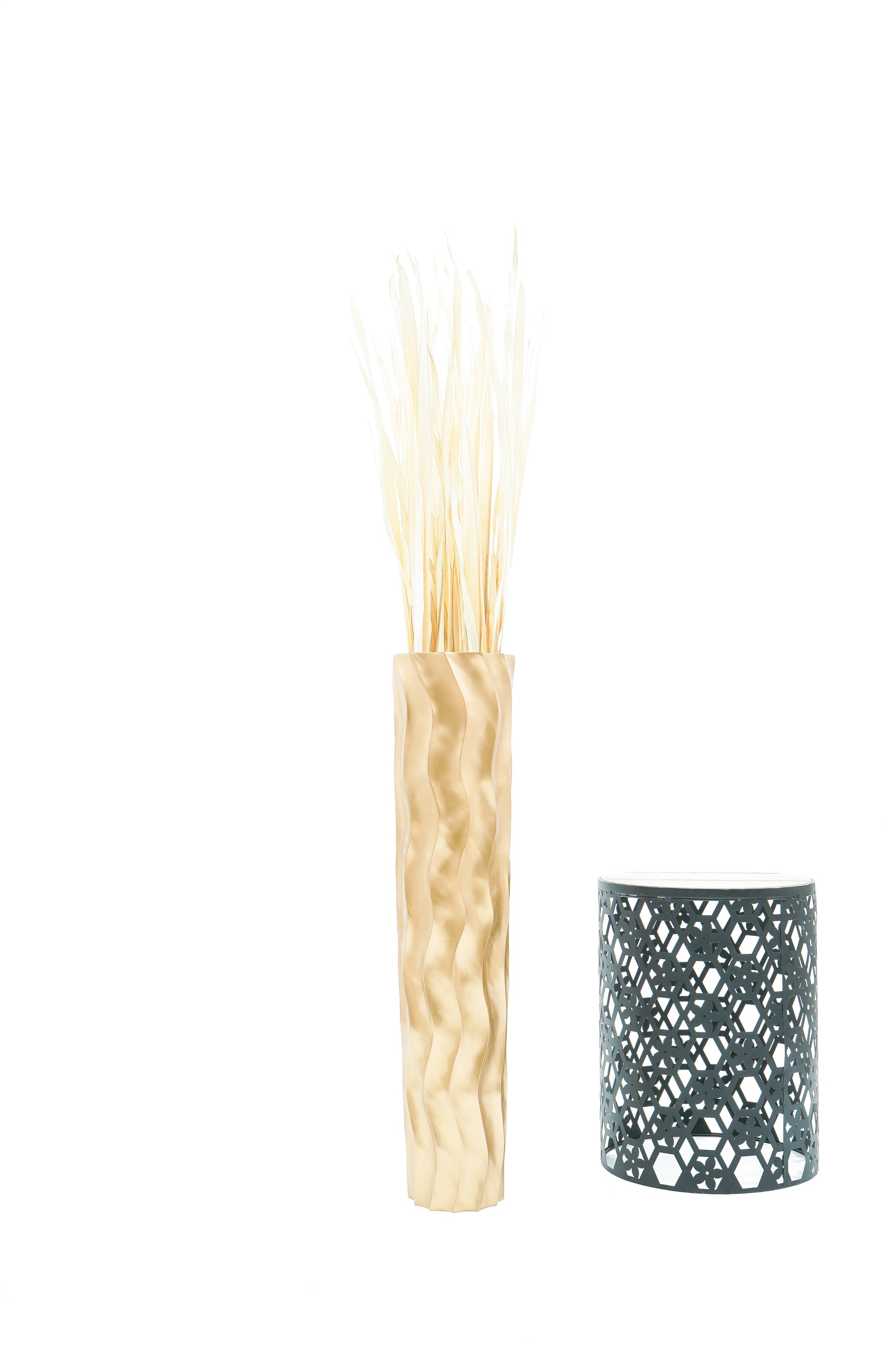 Large Mango Wood Floor Vase – Handcrafted Decorative Highlight from Thailand, 85 cm