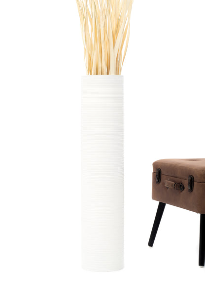 Large Mango Wood Floor Vase – Handcrafted Decorative Highlight from Thailand, 85 cm